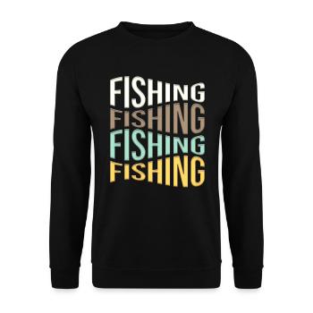 Angling - Unisex Sweatshirt - black - Front - Alina (178cm) & Michal (187cm)