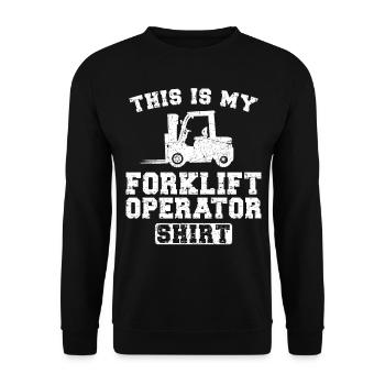 Certified Forklift Truck Operator - Unisex Pullover - Schwarz - Vorne - Alina (178cm) & Michal (187cm)