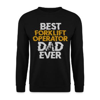 Certified Forklift Truck Operator - Unisex Pullover - Schwarz - Vorne - Alina (178cm) & Michal (187cm)