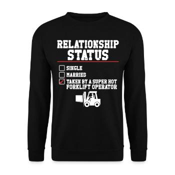 Opérateur de chariot élévateur certifié - Sweat-shirt Unisexe - noir - Devant - Alina (178cm) & Michal (187cm)