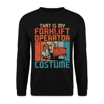 Certified Forklift Truck Operator - Unisex Sweatshirt - black - Front - Alina (178cm) & Michal (187cm)
