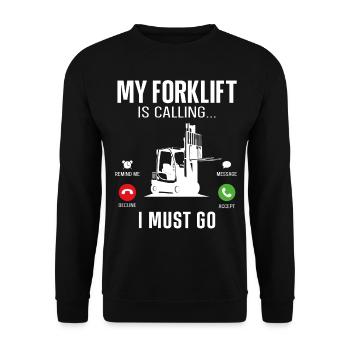 Opérateur de chariot élévateur certifié - Sweat-shirt Unisexe - noir - Devant - Alina (178cm) & Michal (187cm)