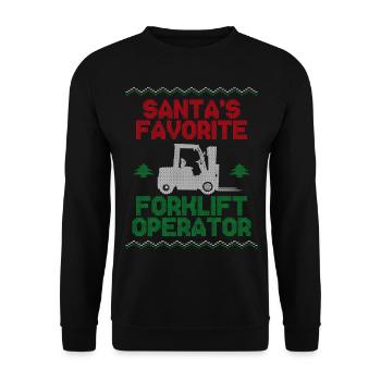 Certified Forklift Truck Operator - Unisex Pullover - Schwarz - Vorne - Alina (178cm) & Michal (187cm)