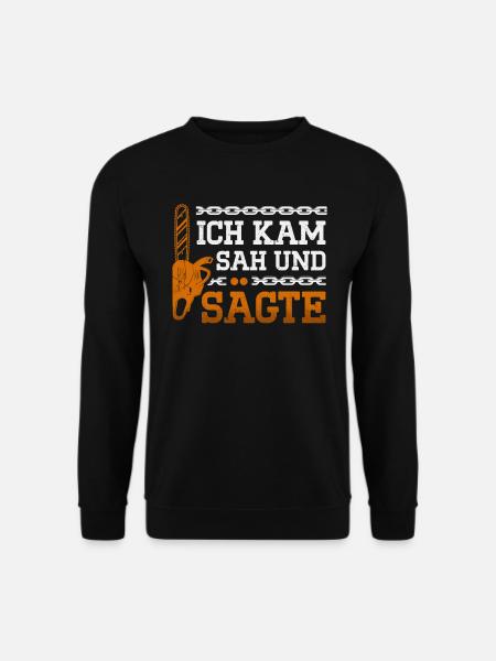 Waldarbeiter Kettensäge Herren Holzfäller für - Unisex Pullover - Schwarz
