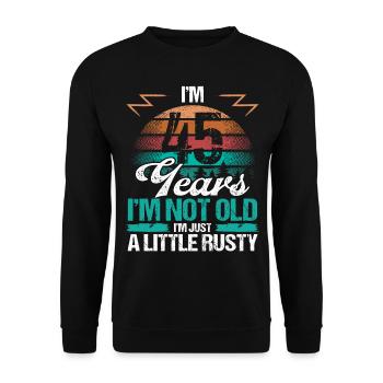 45 Birthday Idea Funny Im not old Humor Year Old45 - Unisex Pullover - Schwarz - Vorne - Alina (178cm) & Michal (187cm)
