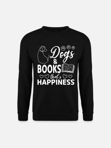 Book Reading Books Dog Lover - Dogs & Books That's - Unisex Pullover - Schwarz