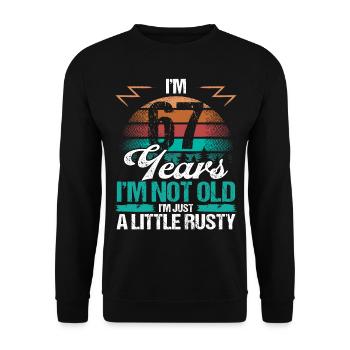 67 Birthday Idea Funny Im not old Humor Year Old67 - Unisex Pullover - Schwarz - Vorne - Alina (178cm) & Michal (187cm)