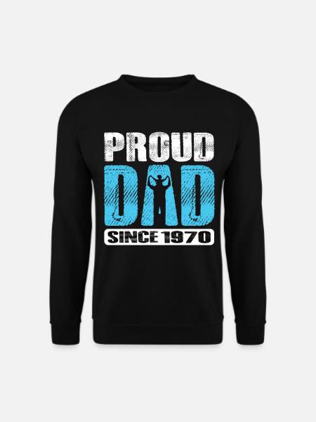 Proud Dad Since 1970 - Unisex Sweatshirt - black