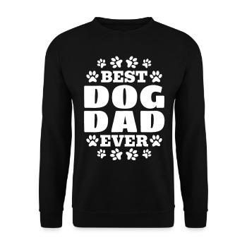Pet Dog Owner Cute Dog Lover Dog Dad - Best Dog Da - Unisex Pullover - Schwarz - Vorne - Alina (178cm) & Michal (187cm)