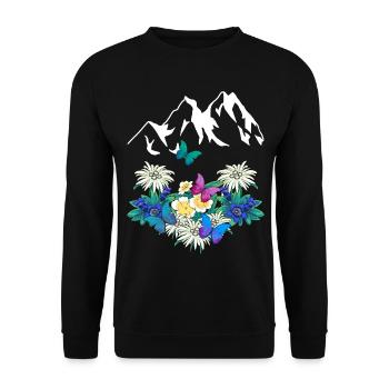 Alpes tyroliennes Nature Ecologie Sports de montagne Trekking - Sweat-shirt Unisexe - noir - Devant - Alina (178cm) & Michal (187cm)