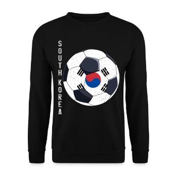 Corée du Sud Soccer Ball Drapeau sud-coréen - Sweat-shirt Unisexe - noir - Devant - Alina (178cm) & Michal (187cm)