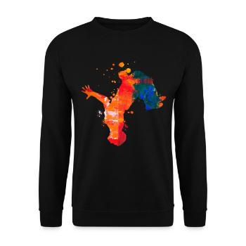 free running - Unisex Sweatshirt - black - Front - Alina (178cm) & Michal (187cm)