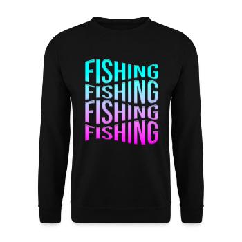 Angling - Unisex Sweatshirt - black - Front - Alina (178cm) & Michal (187cm)