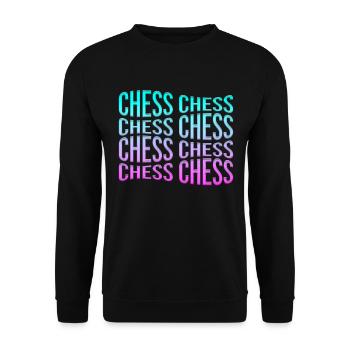 Schach - Unisex Pullover - Schwarz - Vorne - Alina (178cm) & Michal (187cm)