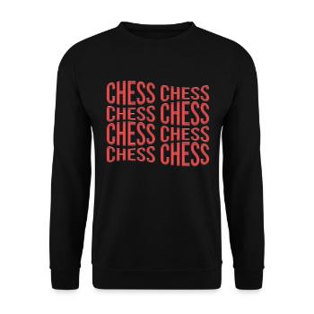 Schach - Unisex Pullover - Schwarz - Vorne - Alina (178cm) & Michal (187cm)