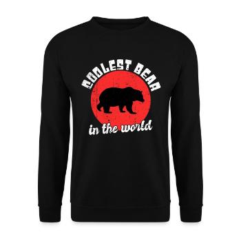 Cool bear saying - Unisex Sweatshirt - black - Front - Alina (178cm) & Michal (187cm)