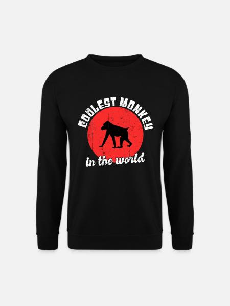 Cool monkey saying - Unisex Sweatshirt - black