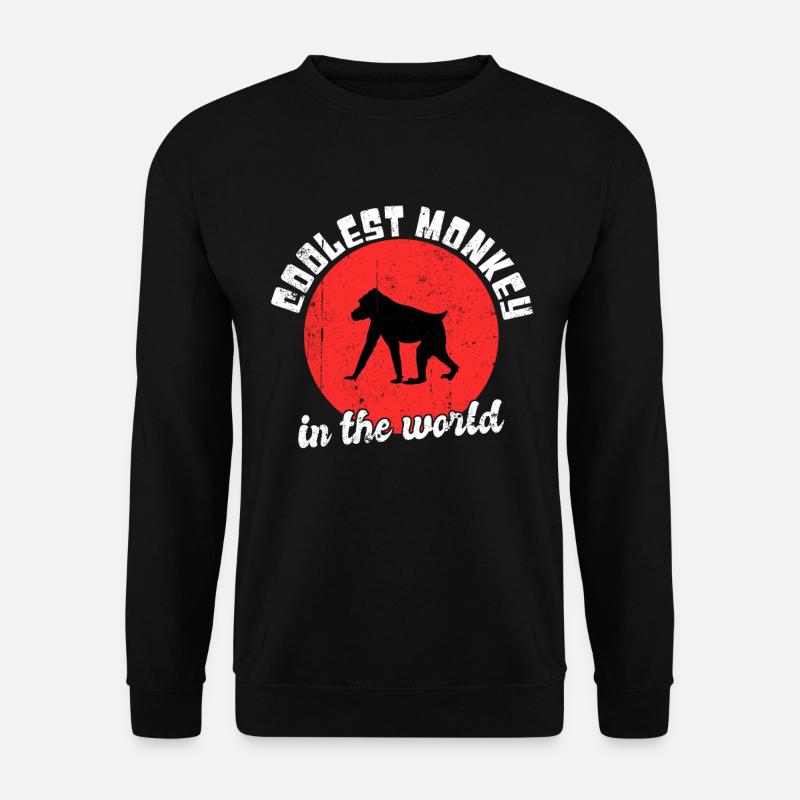 Cool monkey saying - Unisex Sweatshirt - black