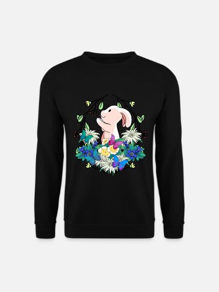 Début du printemps Lapin de Pâques Nature - Sweat-shirt Unisexe - noir