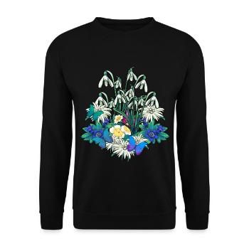 Spring Garden Nature Nature lover Hobby Gardener - Unisex Sweatshirt - black - Front - Alina (178cm) & Michal (187cm)