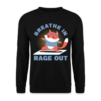 Yoga animal mignon pour amateur de yoga - Sweat-shirt Unisexe - noir - Devant - Alina (178cm) & Michal (187cm)