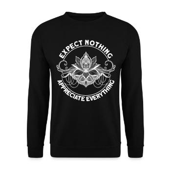 Mandala Geometry Good Vibe For Mandala Yoga Lover - Unisex Sweatshirt - black - Front - Alina (178cm) & Michal (187cm)