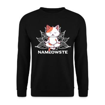 Cat Yoga pour Yoga Lover - Sweat-shirt Unisexe - noir - Devant - Alina (178cm) & Michal (187cm)