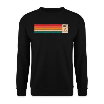 Retro Style Barista Coffee Maker For Coffee Lover - Unisex Pullover - Schwarz - Vorne - Alina (178cm) & Michal (187cm)