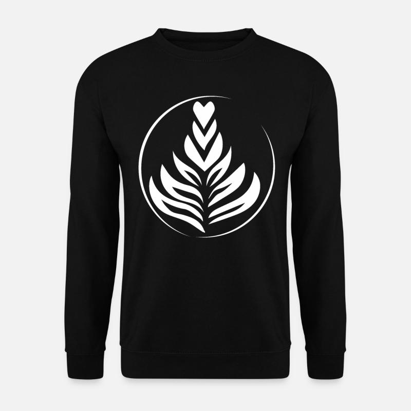 Barista Latte Art Flower For Coffee Lover - Unisex Pullover - Schwarz
