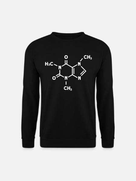 Caffeine Molecule For Barista And Coffee Lover - Unisex Pullover - Schwarz