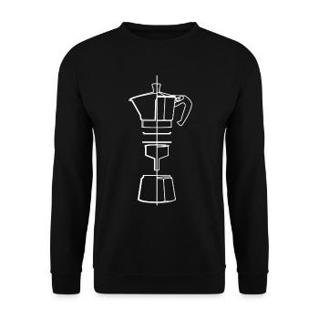 Espresso Maker For Barista And Coffee Lover - Unisex Sweatshirt - black - Front - Alina (178cm) & Michal (187cm)