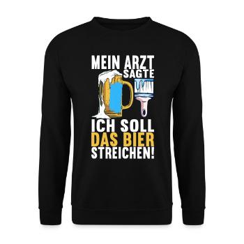 Beer drinkers Beer drinking - Unisex Sweatshirt - black - Front - Alina (178cm) & Michal (187cm)