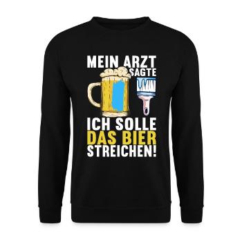 Beer drinkers Beer drinking - Unisex Sweatshirt - black - Front - Alina (178cm) & Michal (187cm)