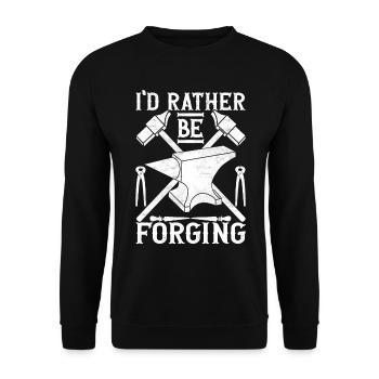 Enclume de forge forgeuse - Sweat-shirt Unisexe - noir - Devant - Alina (178cm) & Michal (187cm)
