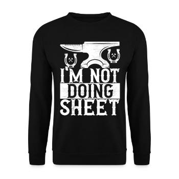 Blacksmith Forging Anvil - Unisex Sweatshirt - black - Front - Alina (178cm) & Michal (187cm)