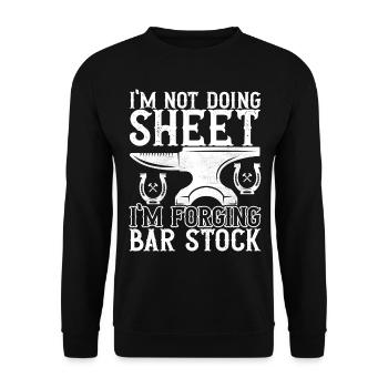 Enclume de forge forgeuse - Sweat-shirt Unisexe - noir - Devant - Alina (178cm) & Michal (187cm)