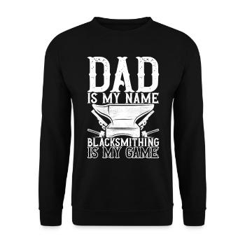 Blacksmith Forging Anvil - Unisex Sweatshirt - black - Front - Alina (178cm) & Michal (187cm)
