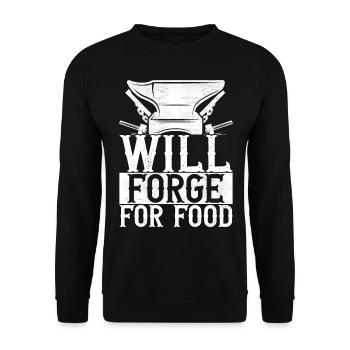 Blacksmith Forging Anvil - Unisex Sweatshirt - black - Front - Alina (178cm) & Michal (187cm)