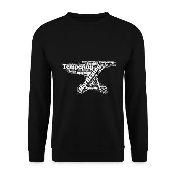 Blacksmith Forging Anvil - Unisex Sweatshirt - black - Front - Alina (178cm) & Michal (187cm)