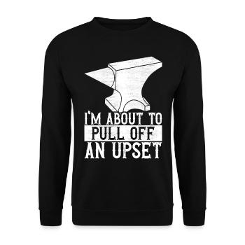 Enclume de forge forgeuse - Sweat-shirt Unisexe - noir - Devant - Alina (178cm) & Michal (187cm)