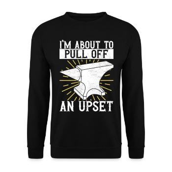 Blacksmith Forging Anvil - Unisex Sweatshirt - black - Front - Alina (178cm) & Michal (187cm)