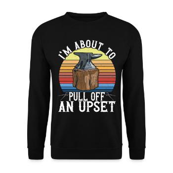 Enclume de forge forgeuse - Sweat-shirt Unisexe - noir - Devant - Alina (178cm) & Michal (187cm)