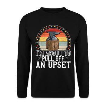 Enclume de forge forgeuse - Sweat-shirt Unisexe - noir - Devant - Alina (178cm) & Michal (187cm)