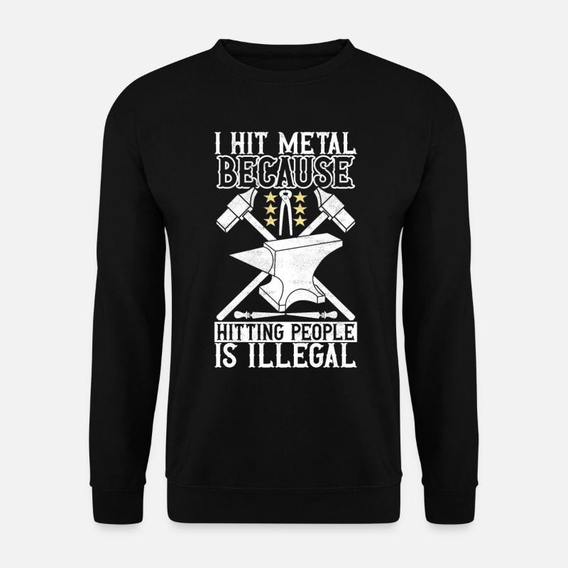 Schmied Schmieden Amboss - Unisex Pullover - Schwarz