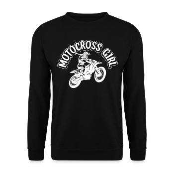 Dirtbike Girl Motocross Girl Enduro Off-road Super - Sweat-shirt Unisexe - noir - Devant - Alina (178cm) & Michal (187cm)