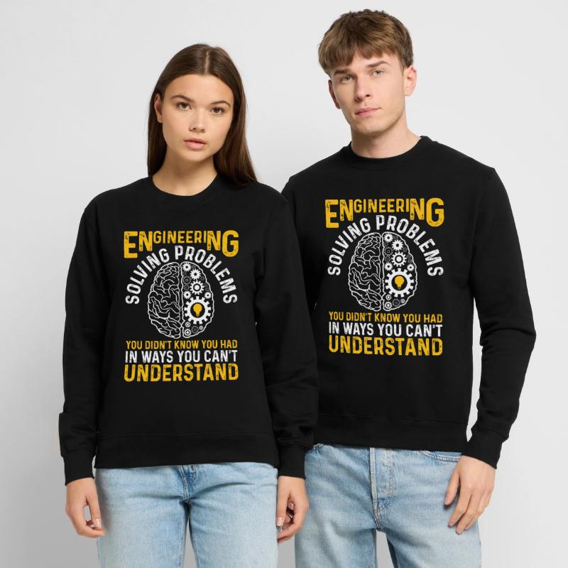 Funny Engineer Engineering Gear Brain Technician E Unisex Sweatshirt
