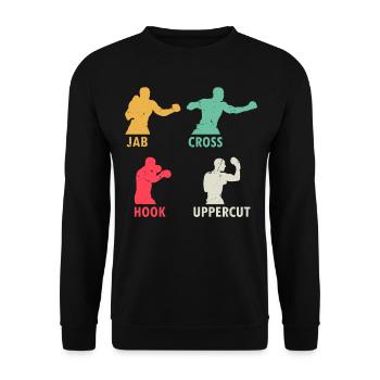 Boxing Jab Cross Hook Uppercut - Martial Arts Boxi - Unisex Sweatshirt - black - Front - Alina (178cm) & Michal (187cm)