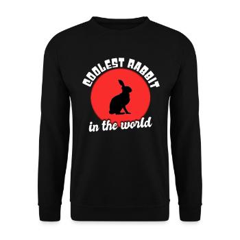 Cool rabbit saying - Unisex Sweatshirt - black - Front - Alina (178cm) & Michal (187cm)