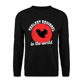 Cool squirrel saying - Unisex Sweatshirt - black - Front - Alina (178cm) & Michal (187cm)