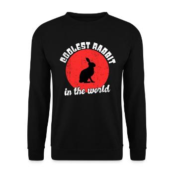 Cool rabbit saying - Unisex Sweatshirt - black - Front - Alina (178cm) & Michal (187cm)